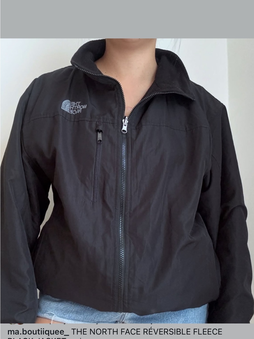 The North Face reversible Black Utility Jacket